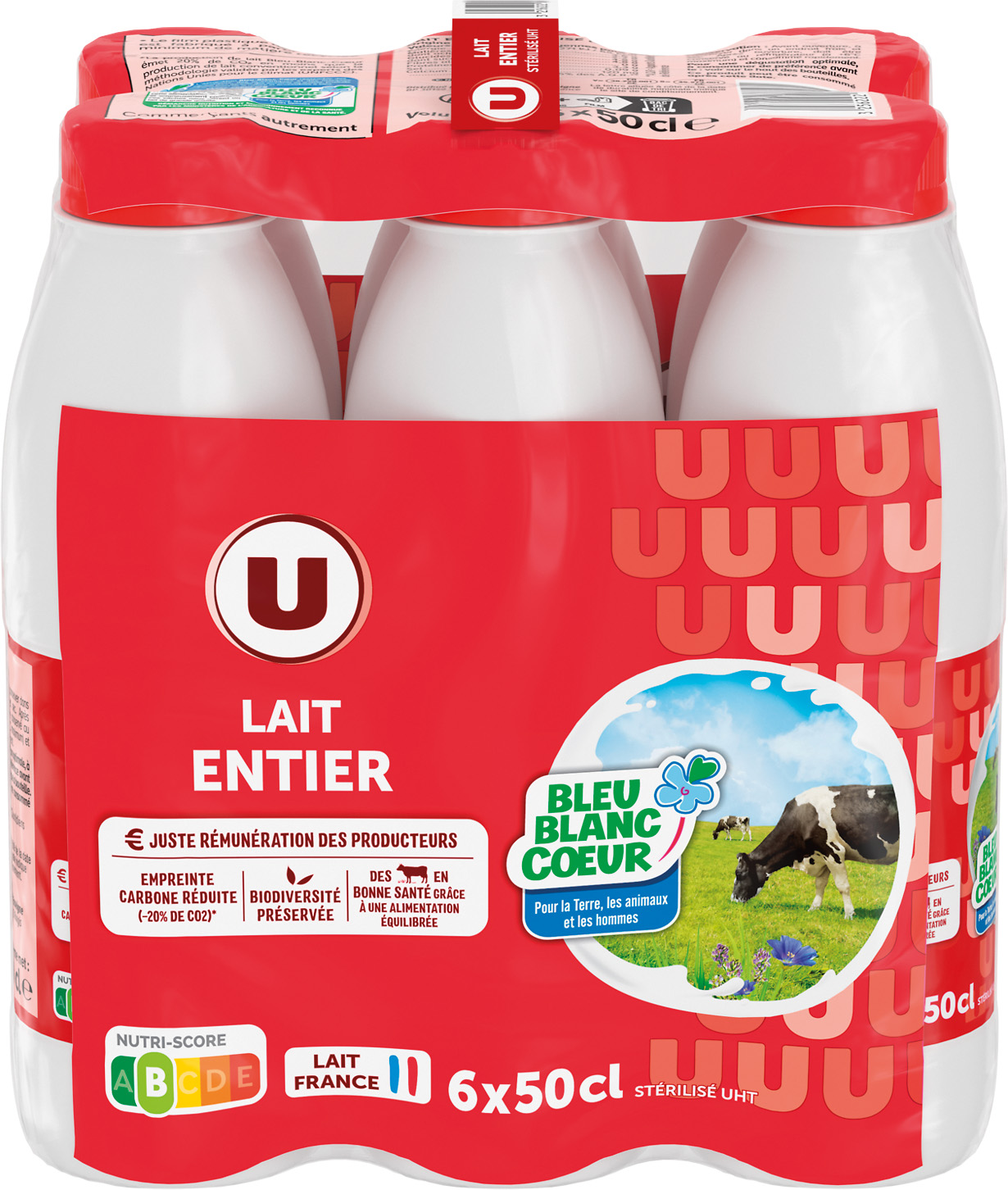 LAIT ENTIER UHT BLEU BLANC COEUR U