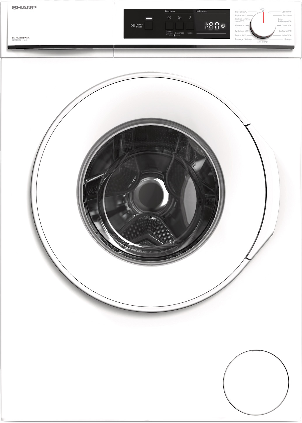 LAVE-LINGE FRONTAL 8 KG SHARP