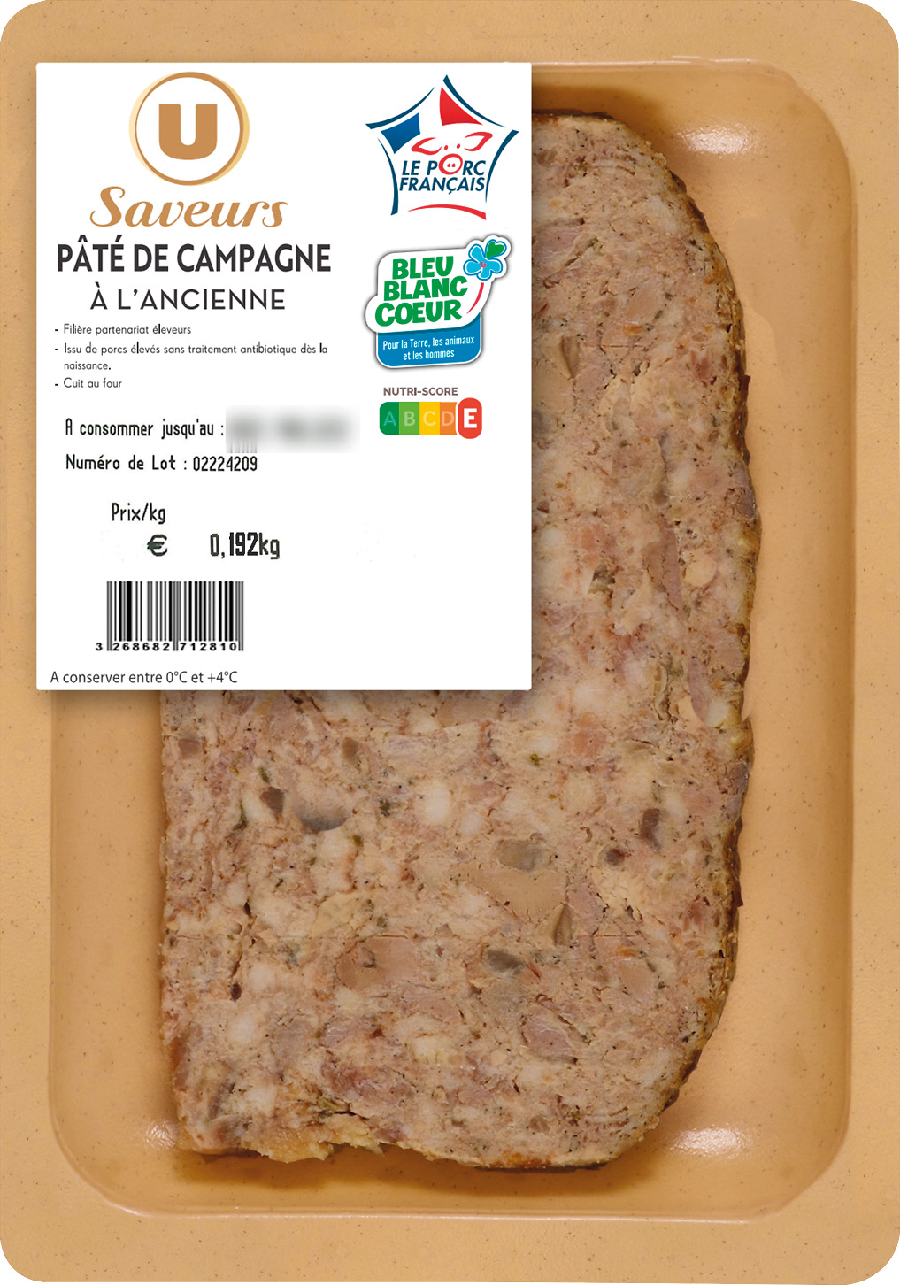 TERRINE DE CAMPAGNE À L'ANCIENNE U SAVEURS