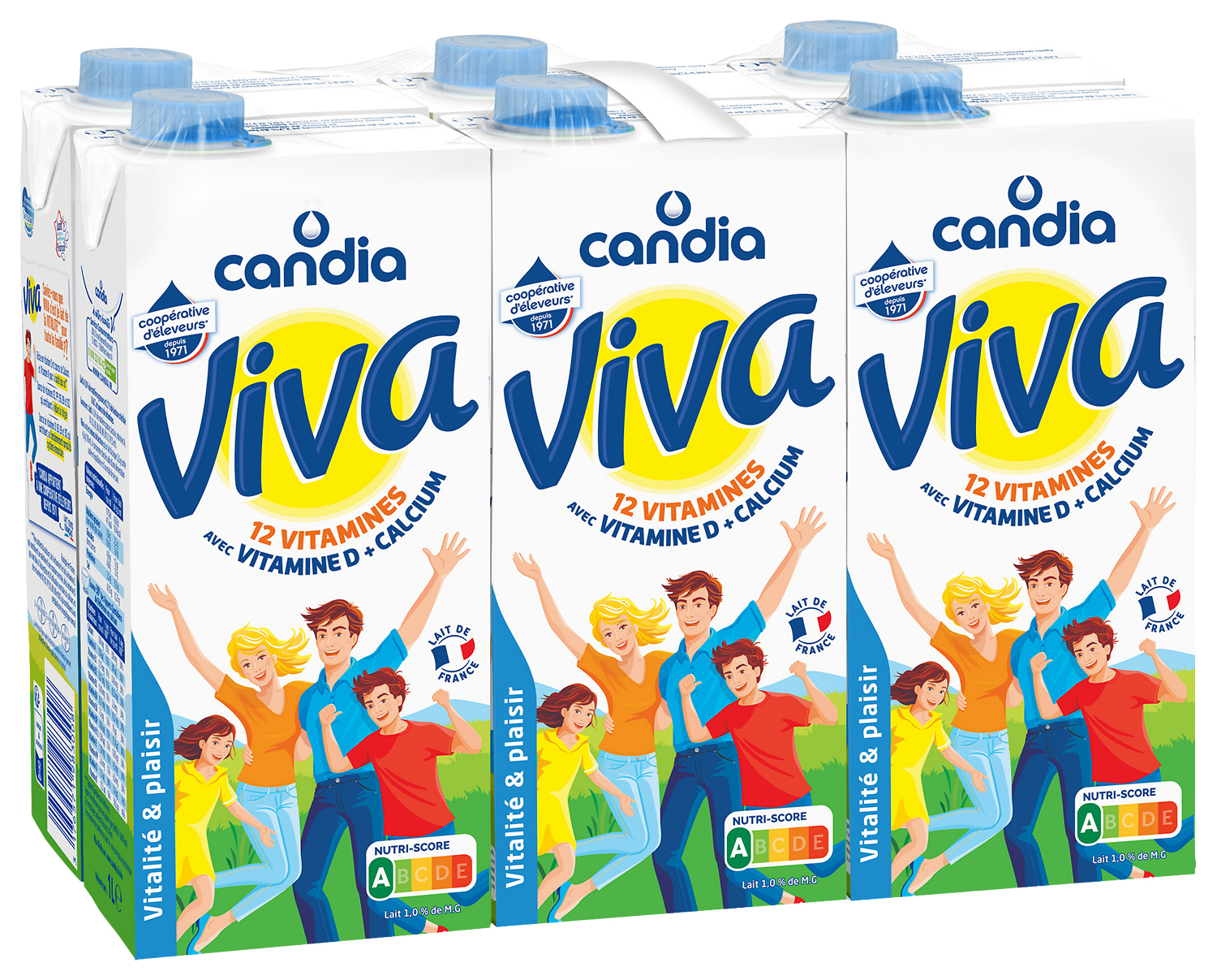 LAIT UHT VITAMINE 1% MG VIVA CANDIA