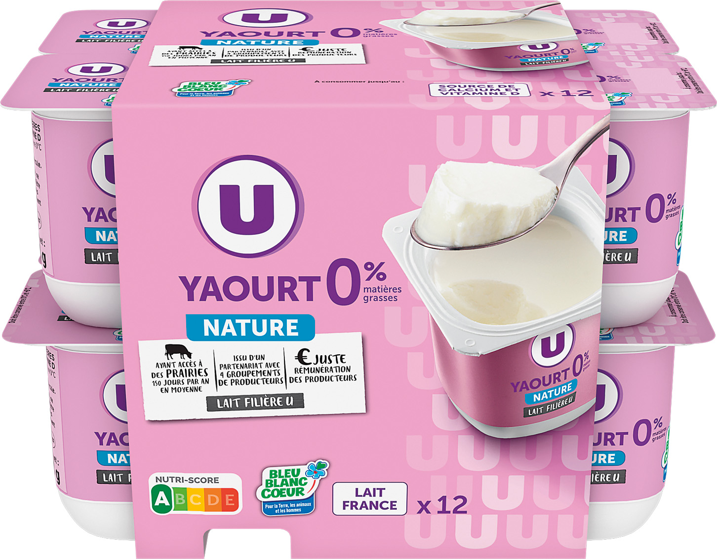 YAOURT NATURE 0% MG U
