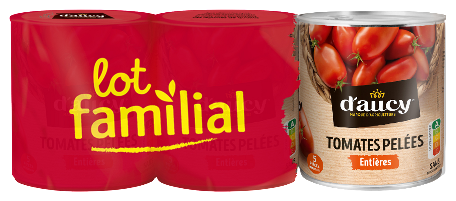 TOMATES ENTIERES PELEES AU JUS D'AUCY