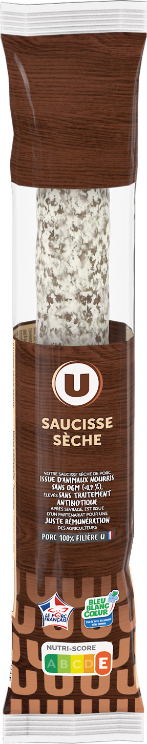 SAUCISSE SECHE DROITE PUR PORC U