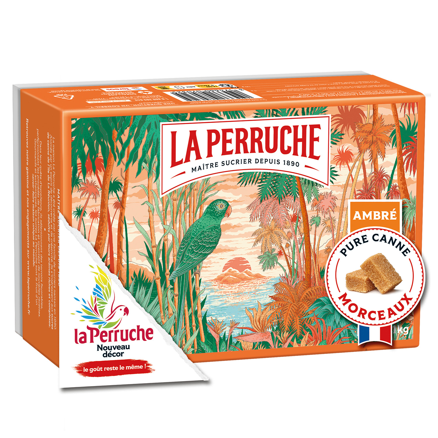 SUCRE PURE CANNE EN MORCEAUX LA PERRUCHE
