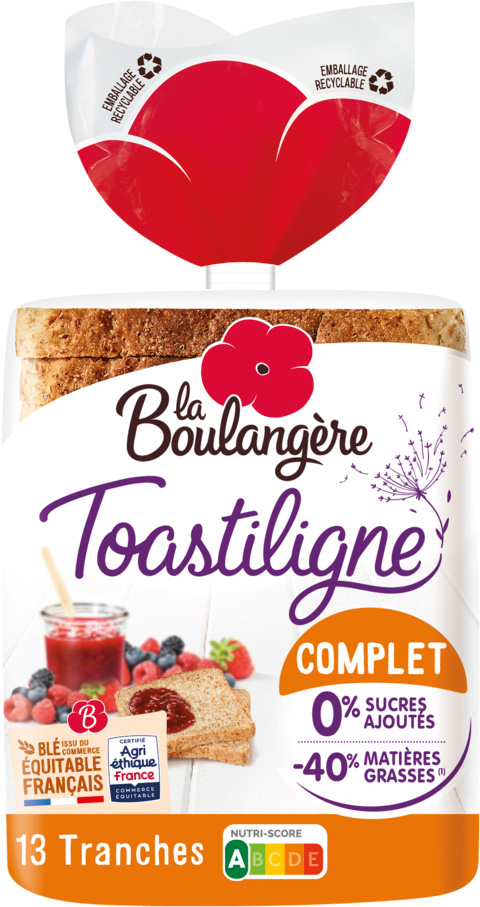 PAIN DE MIE TOASTILIGNE LA BOULANGERE