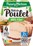 ROTI DE POULET 100% FILET CONSERVATION SANS NITRITE FLEURY MICHON