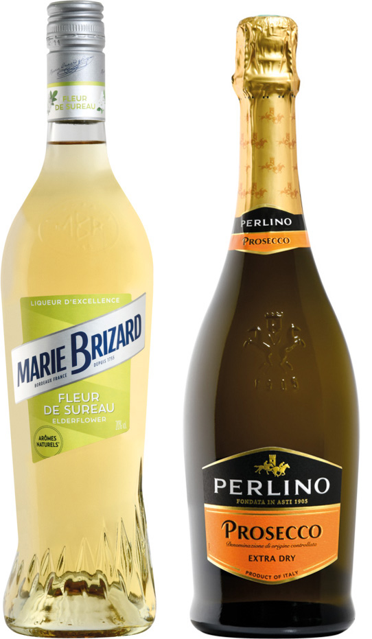 LIQUEUR FLEUR DE SUREAU MARIE BRIZARD 20° 70 CL + PROSECCO DOC EXTRA-DRY PERLINO 75 CL