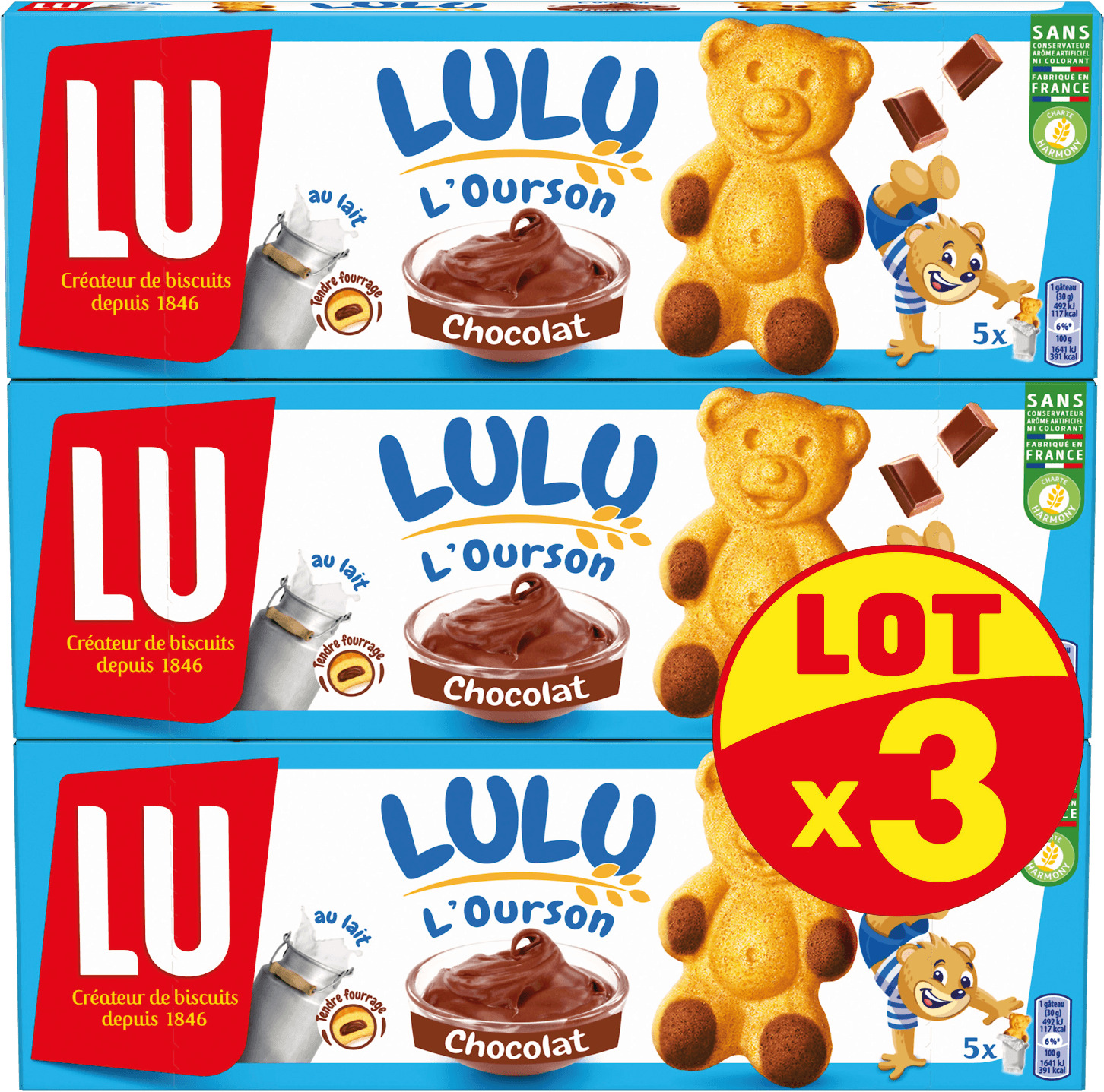 GATEAUX MOELLEUX FOURRES LULU L'OURSON LU