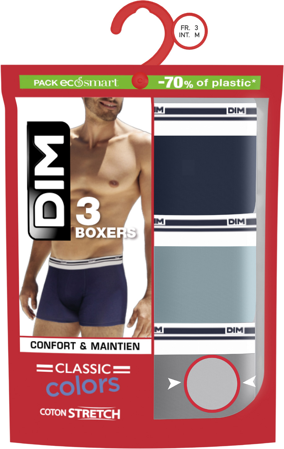 LOT DE 3 BOXERS HOMME