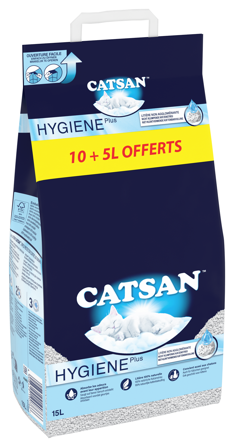  LITIERE POUR CHAT HYGIENE PLUS CATSAN 