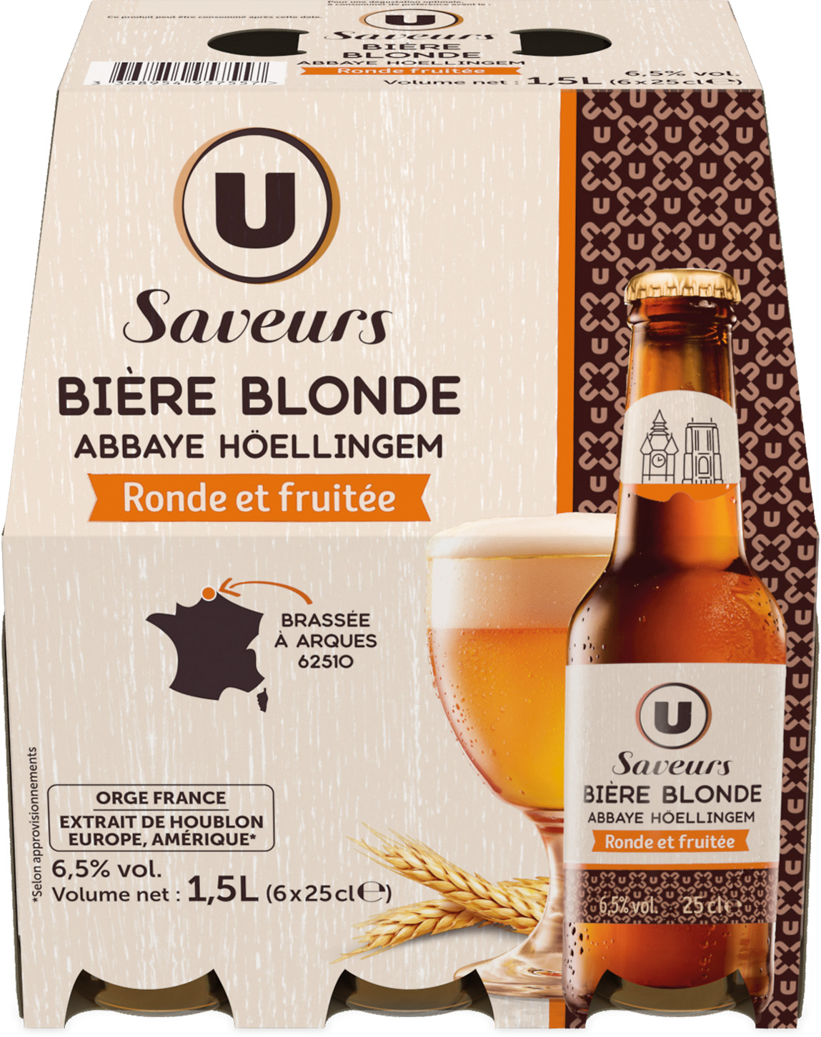 BIERE BLONDE ABBAYE HÖELLINGEM U SAVEURS 6,5°