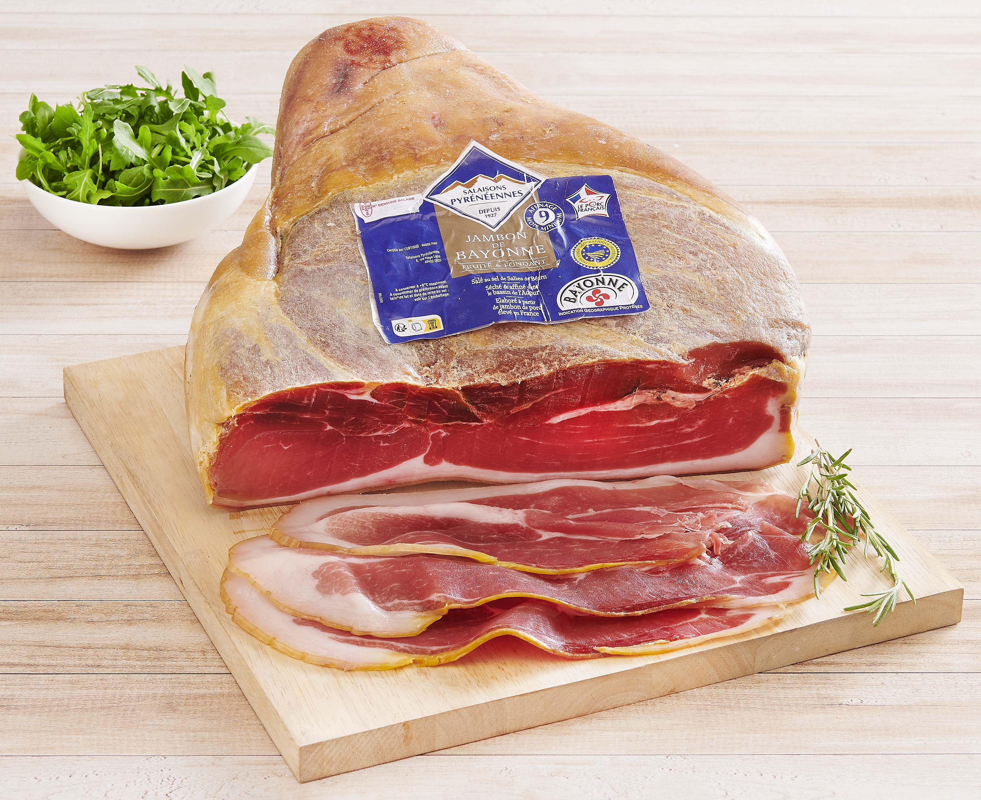 JAMBON DE BAYONNE IGP AFFINÉ 9 MOIS "SALAISONS PYRÉNÉENNES"