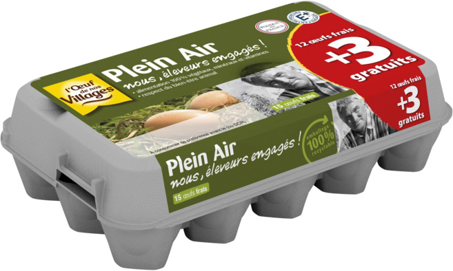 OEUFS PLEIN AIR CALIBRE MOYEN GROS OEUFS DE NOS VILLAGES