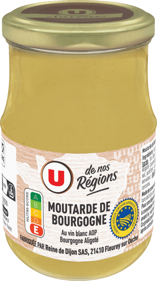 MOUTARDE DE BOURGNOGNE IGP U DE NOS REGIONS