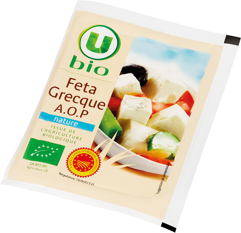 FETA GRECQUE AOP AU LAIT PASTEURISE DE BREBIS ET DE CHEVRE U BIO