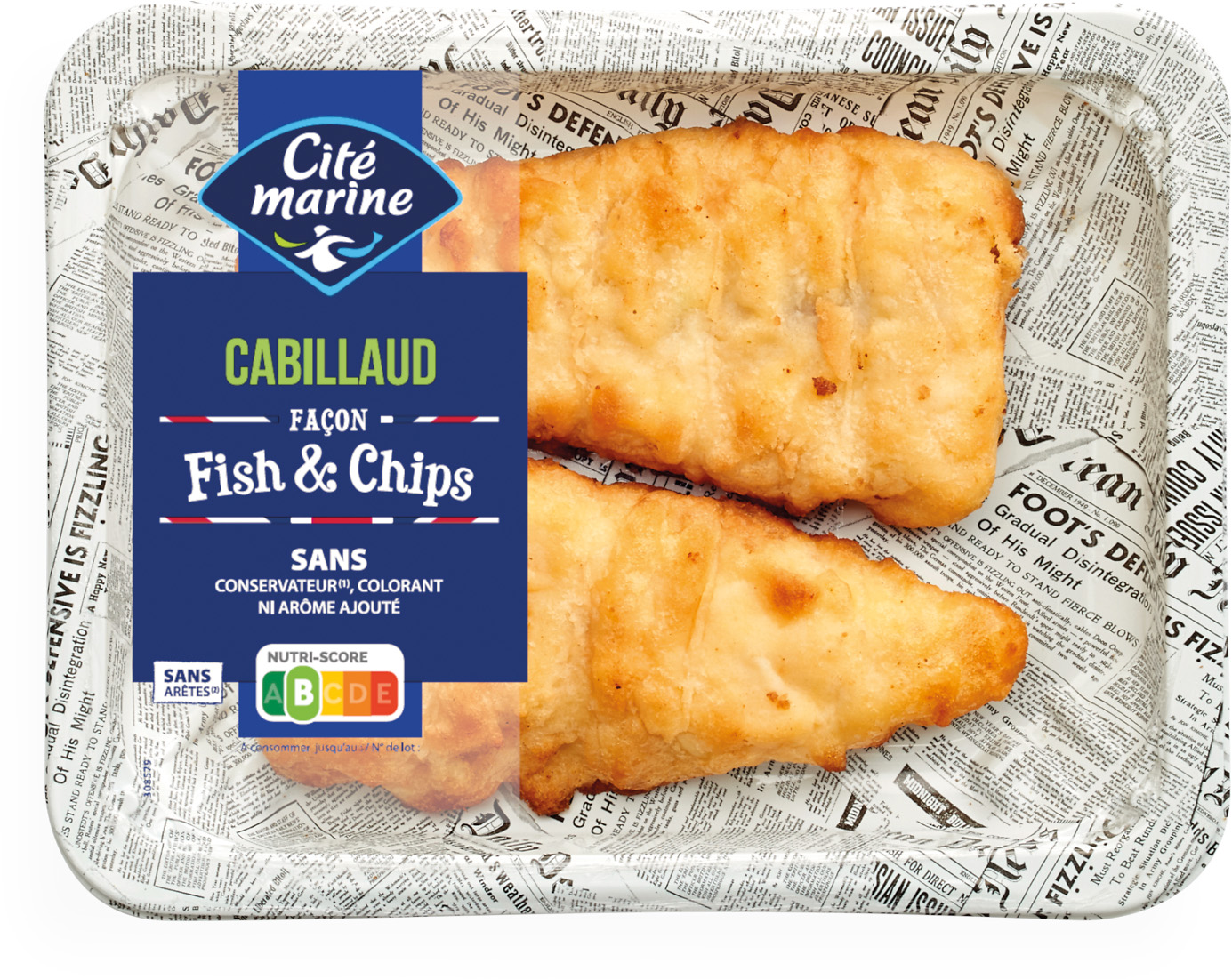 FILET DE CABILLAUD FACON FISH & CHIPS