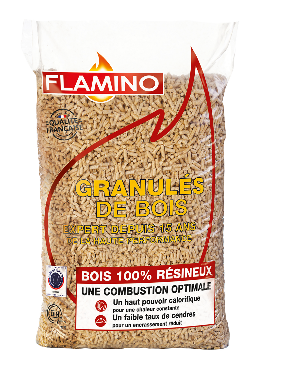SAC DE GRANULÉS DE BOIS 15KG FLAMINO