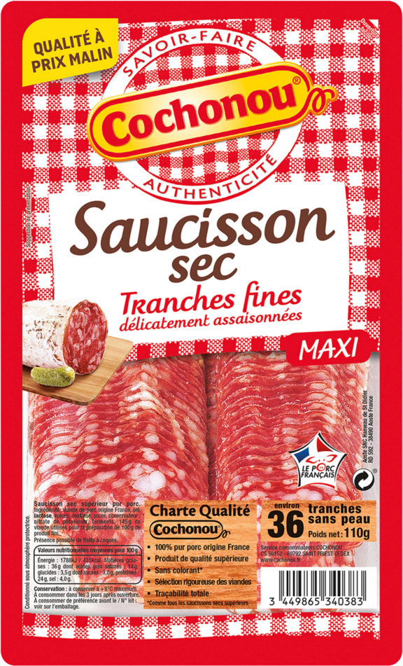 SAUCISSON SEC OU ROSETTE COCHONOU