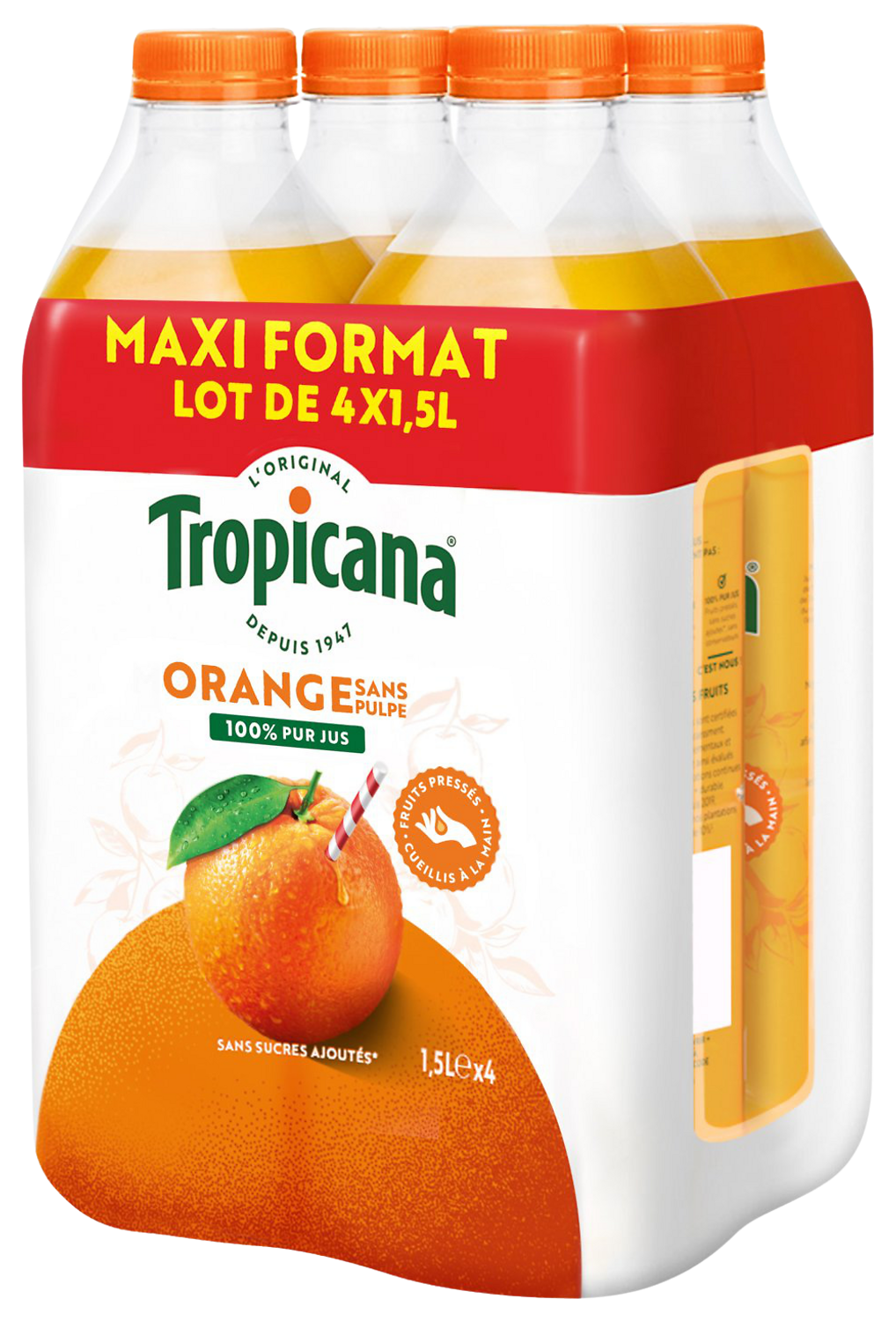 PUR JUS D'ORANGE SANS PULPE TROPICANA