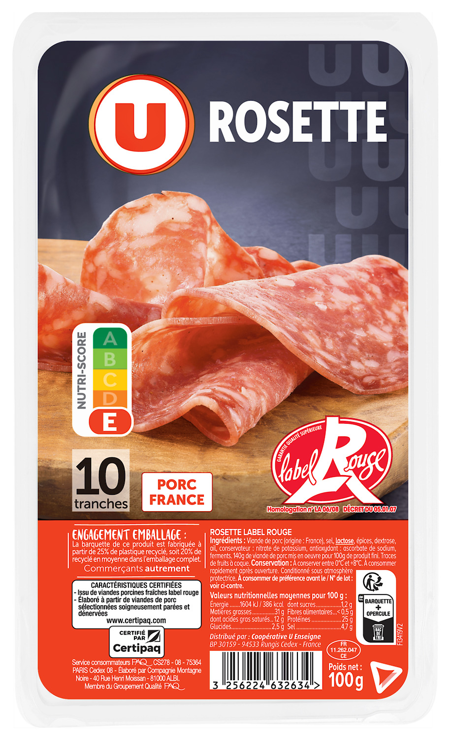 ROSETTE LABEL ROUGE U