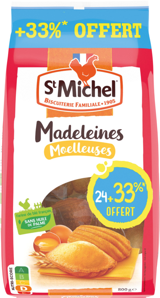 MADELEINES MOELLEUSES AUX OEUFS PLEIN AIR ST MICHEL