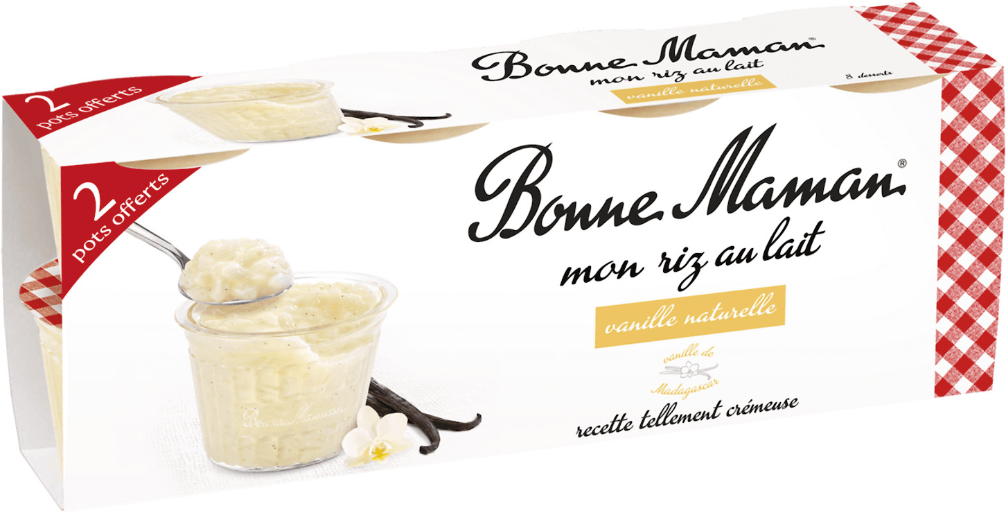 RIZ OU SEMOULE AU LAIT VANILLE BONNE MAMAN