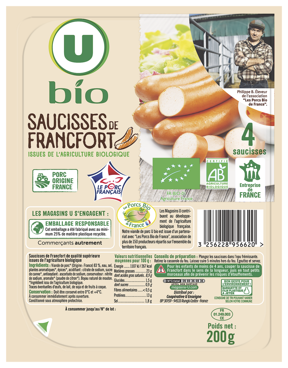 SAUCISSES DE FRANCFORT U BIO