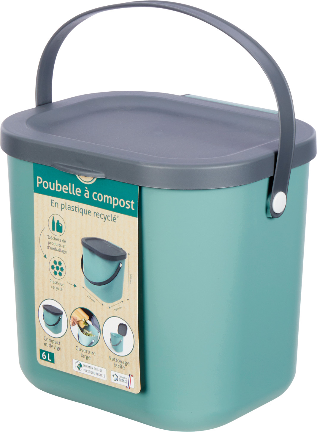 POUBELLE COMPOST 6L U