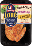 DEMI POULET LABEL ROUGE A LA PROVENÇALE  A GRILLER DE LOUE