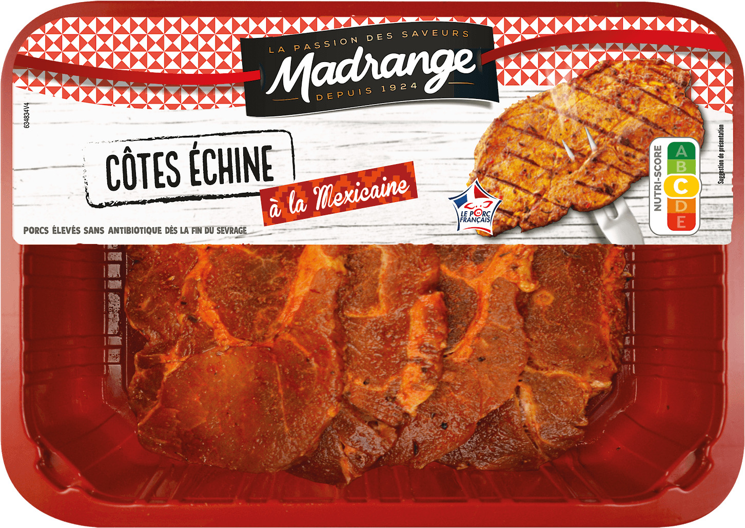 COTES ECHINE DE PORC MADRANGE