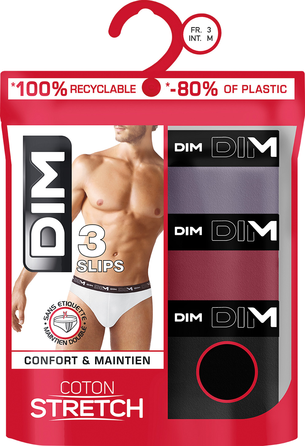 LOT DE 3 SLIPS HOMME