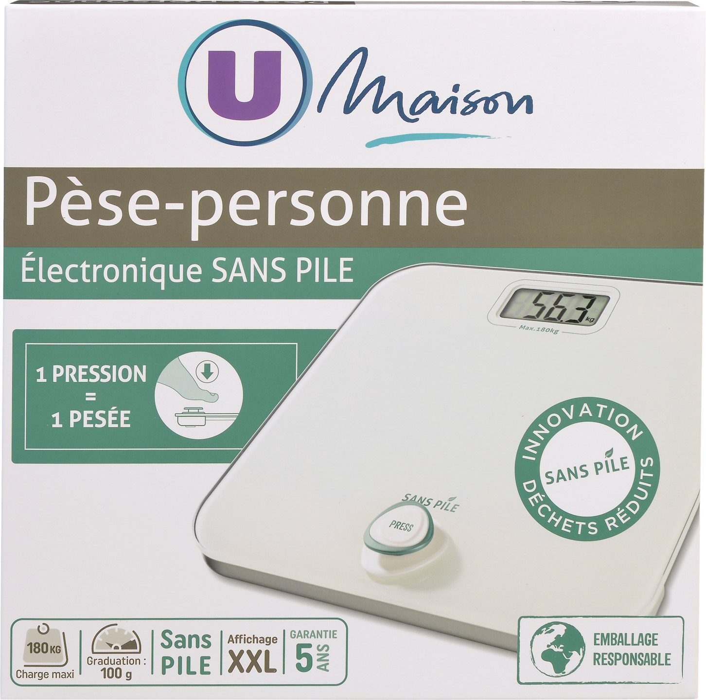 PESE PERSONNE ELECTRONIQUE SANS PILE