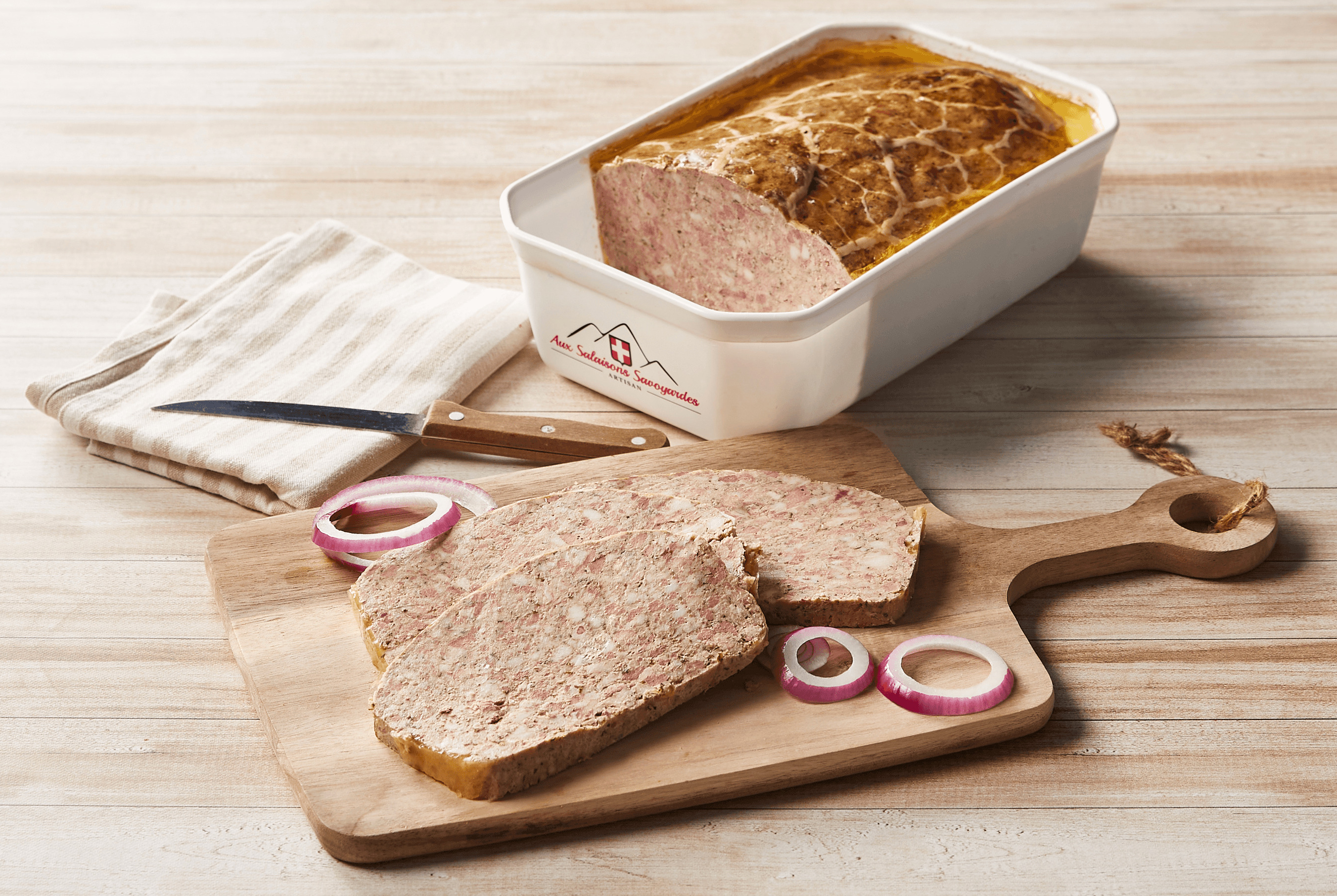TERRINE DE SAVOIE PUR PORC VPF A L'AIL DES OURS AUX SALAISONS SAVOYARDES
