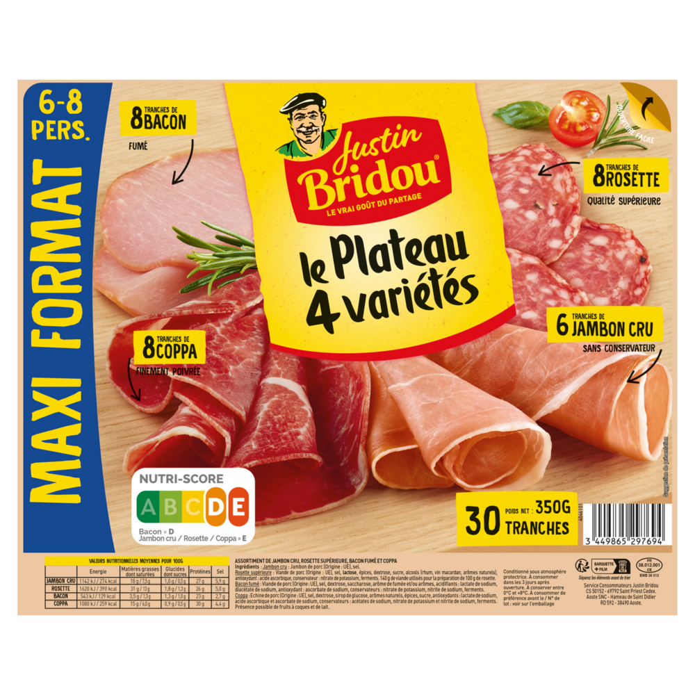 ASSORTIMENT 4 VARIETES JUSTIN BRIDOU