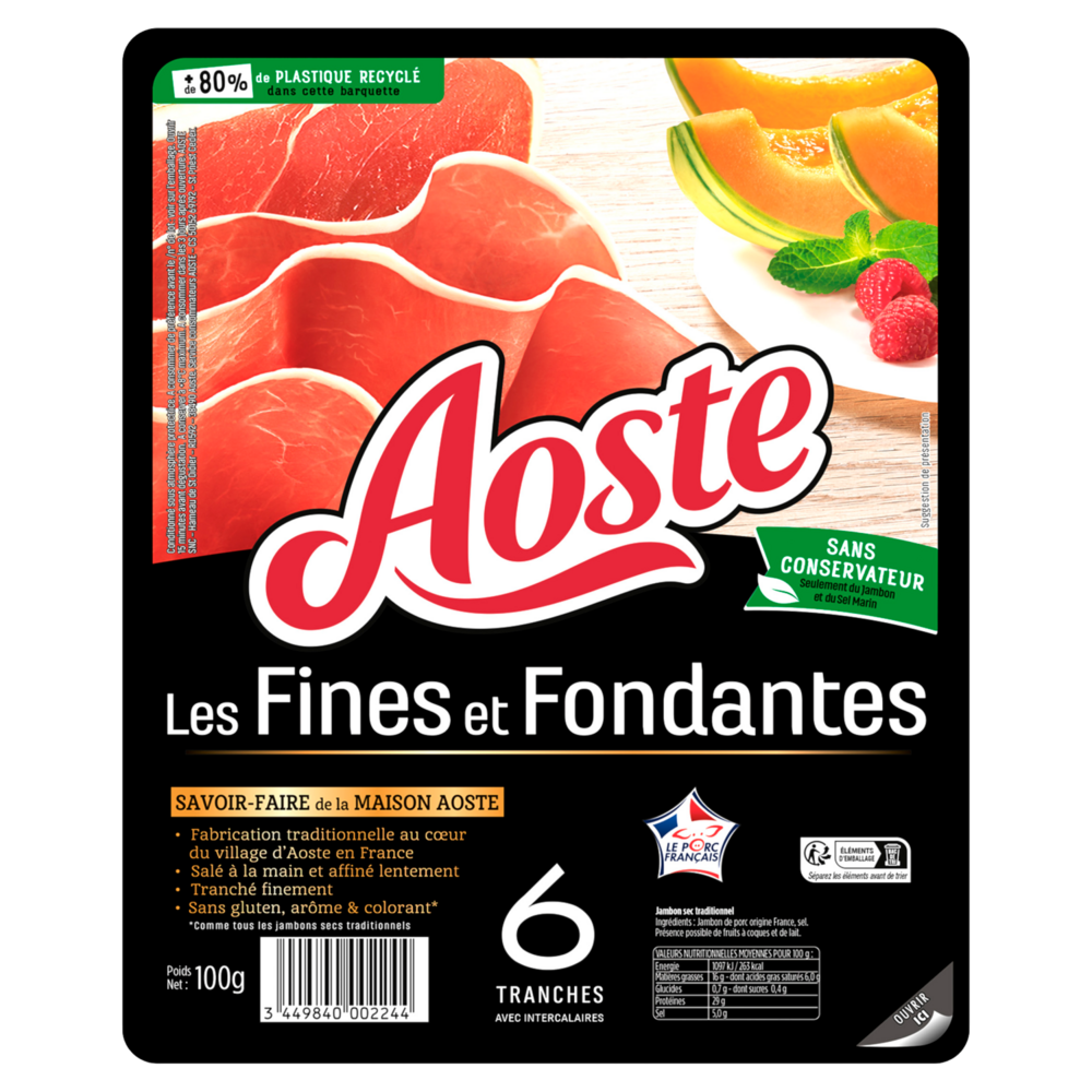 JAMBON CRU FINES ET FONDANTES AOSTE