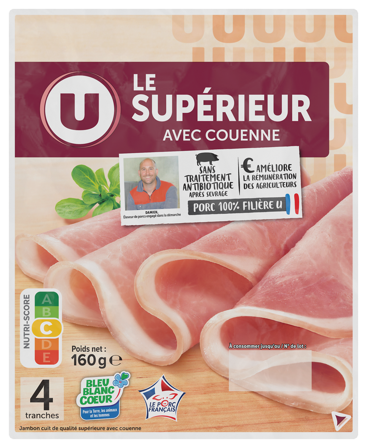 JAMBON SUPERIEUR AVEC COUENNE U
