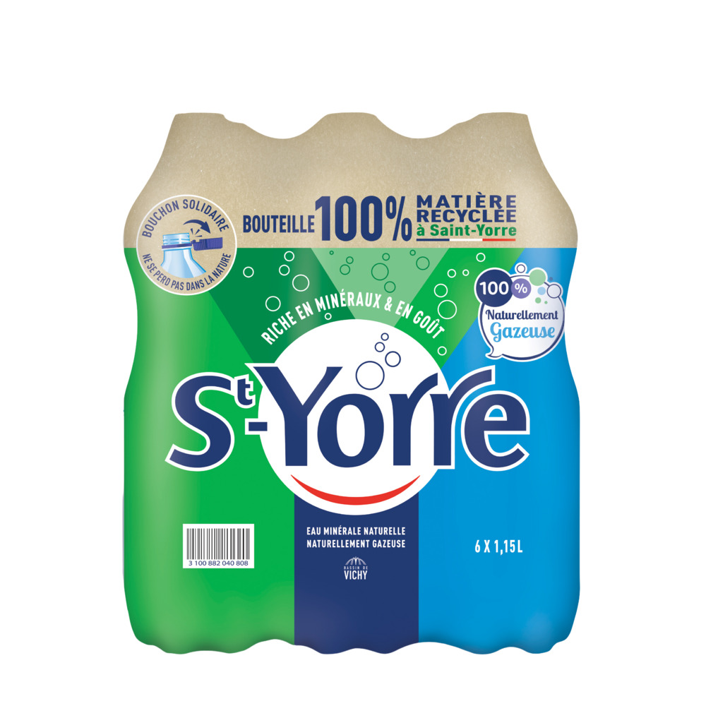 EAU MINERALE NATURELLE GAZEUSE ST YORRE