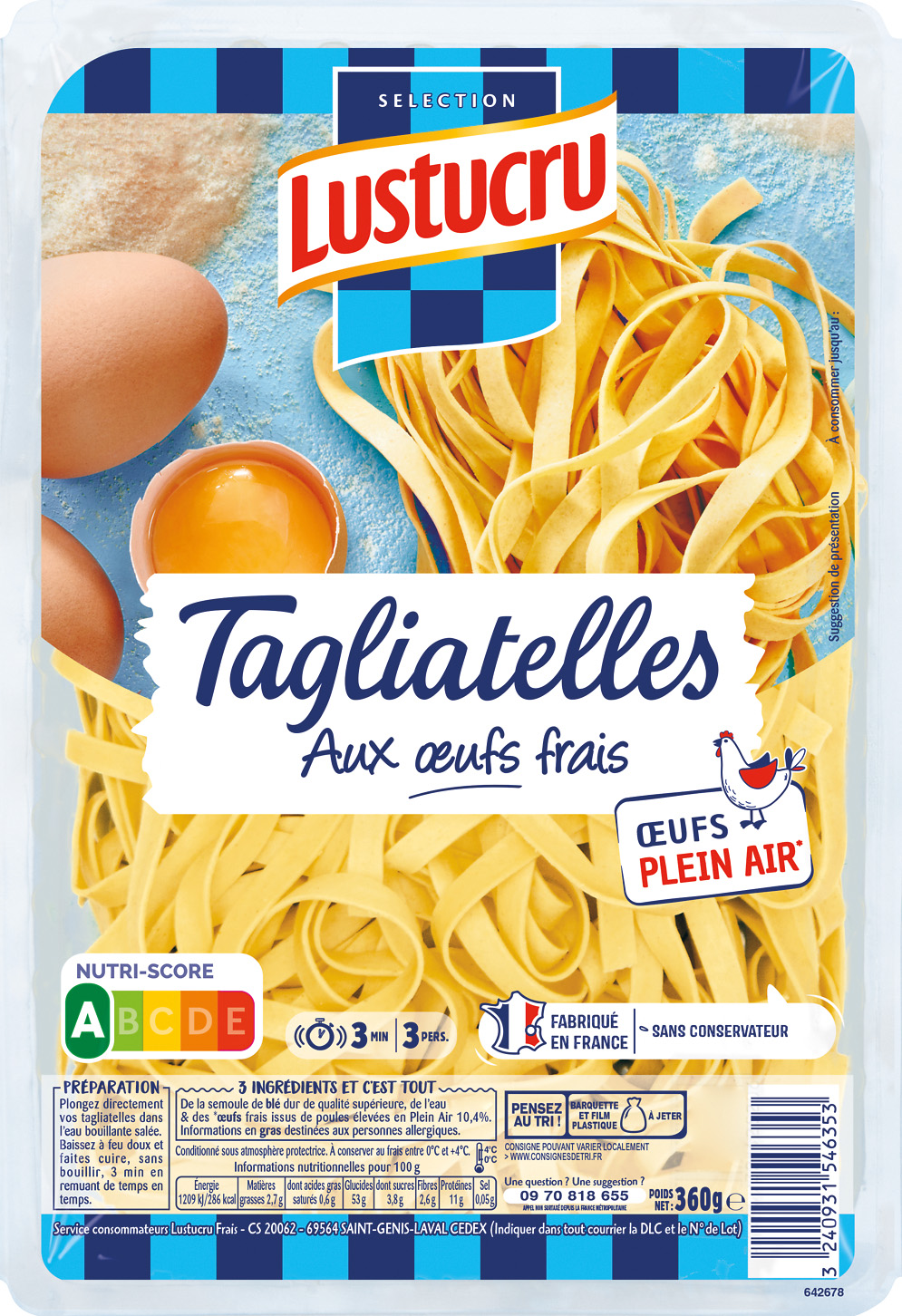 PATES FRAICHES LUSTUCRU SELECTION