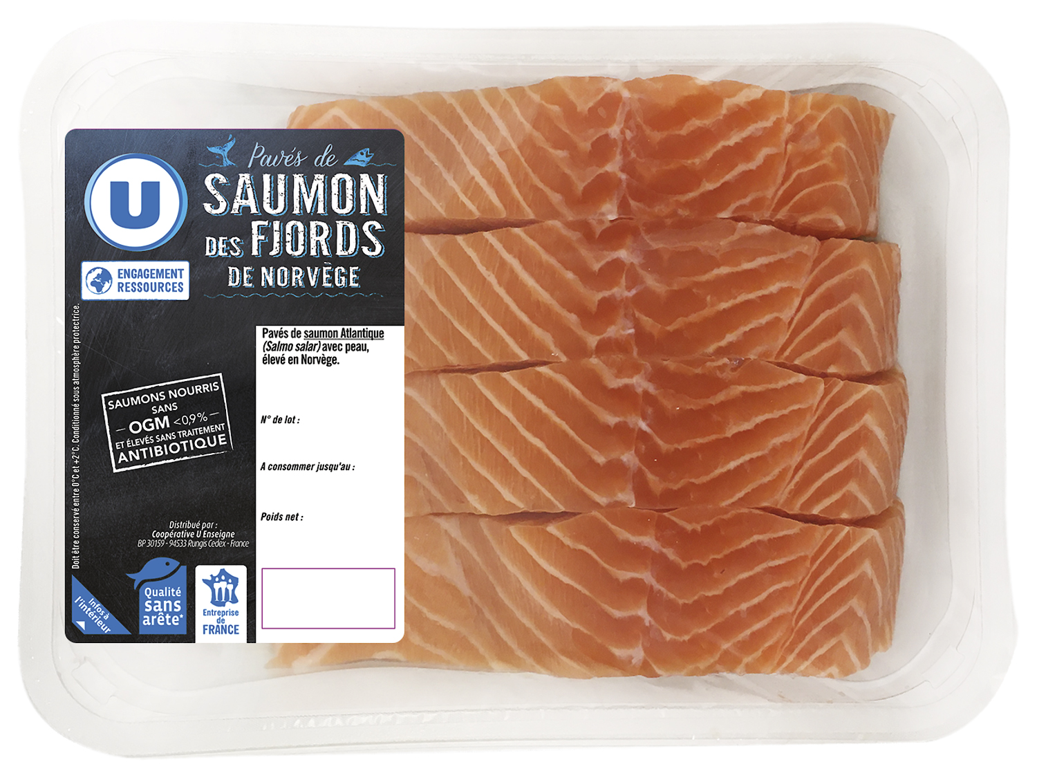 PAVÉ DE SAUMON ATLANTIQUE DES FJORDS DE NORVEGE U