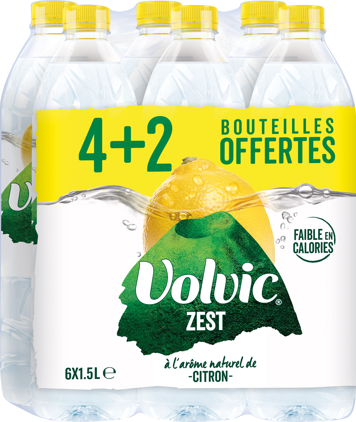 EAU MINERALE NATURELLE VOLVIC ZEST CITRON