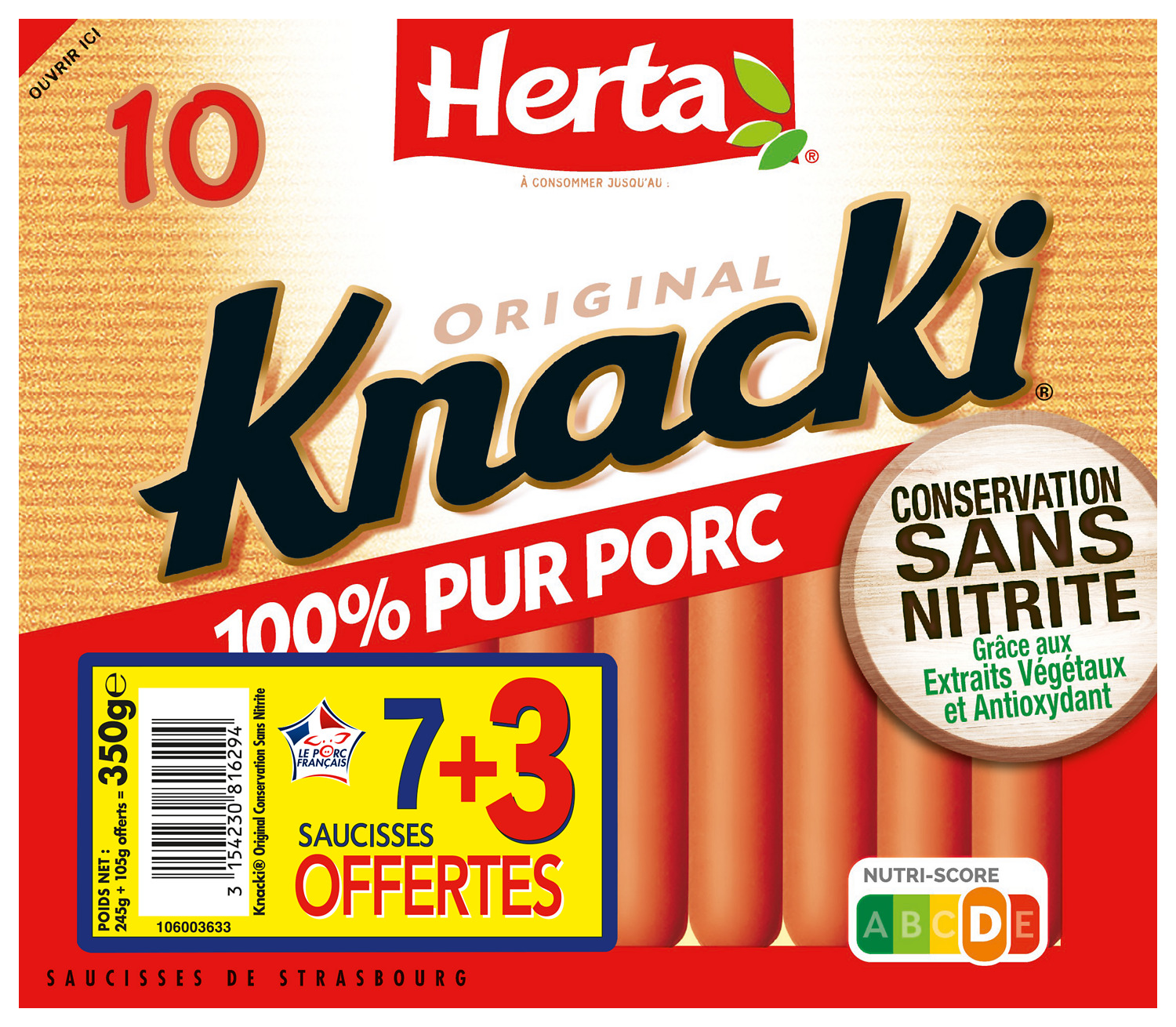 KNACKI ORIGINAL CONSERVATION SANS NITRITE HERTA