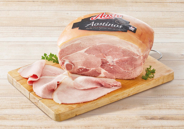 JAMBON CUIT AVEC SON OS AOSTINOS NATURE OU FUMÉ "AOSTE"