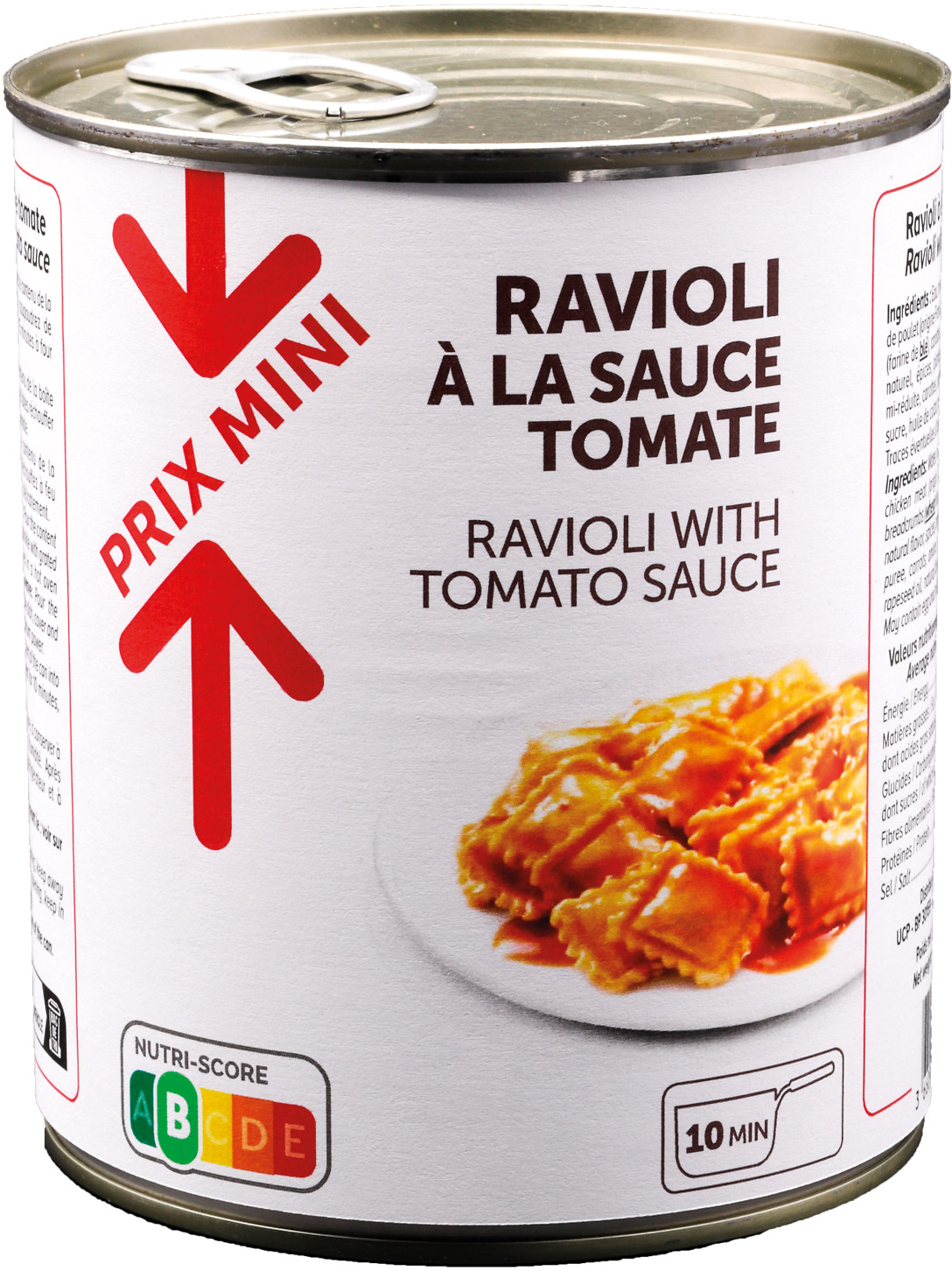 RAVIOLI A LA SAUCE TOMATE PRIX MINI