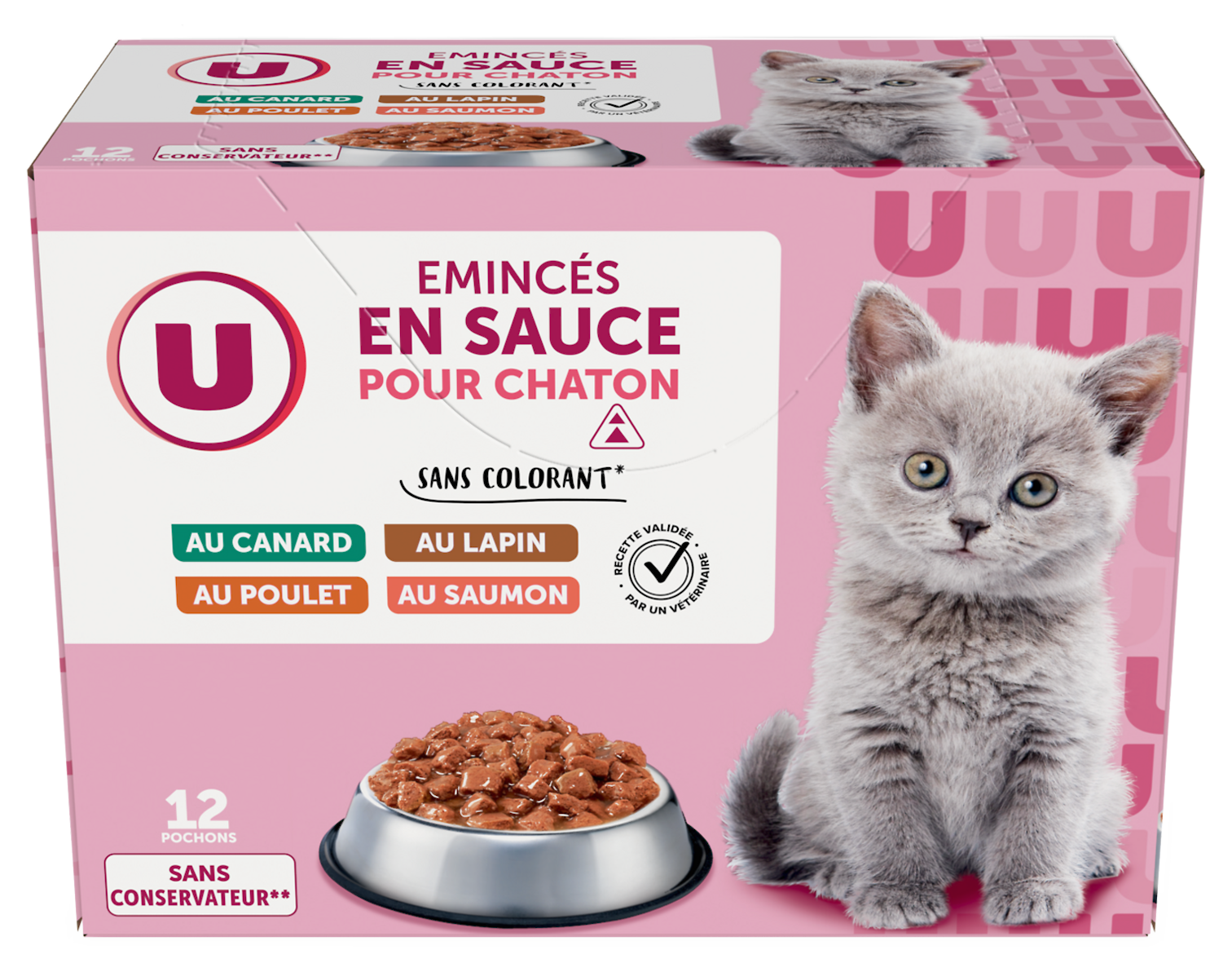EMINCES EN SAUCE CANARD POULET LAPIN SAUMON POUR CHATON U