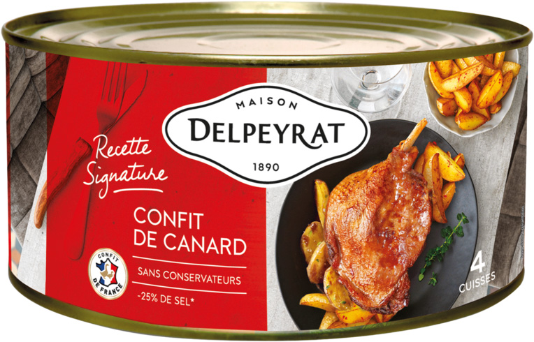 CONFIT DE CANARD DU SUD OUEST -25% DE SEL DELPEYRAT