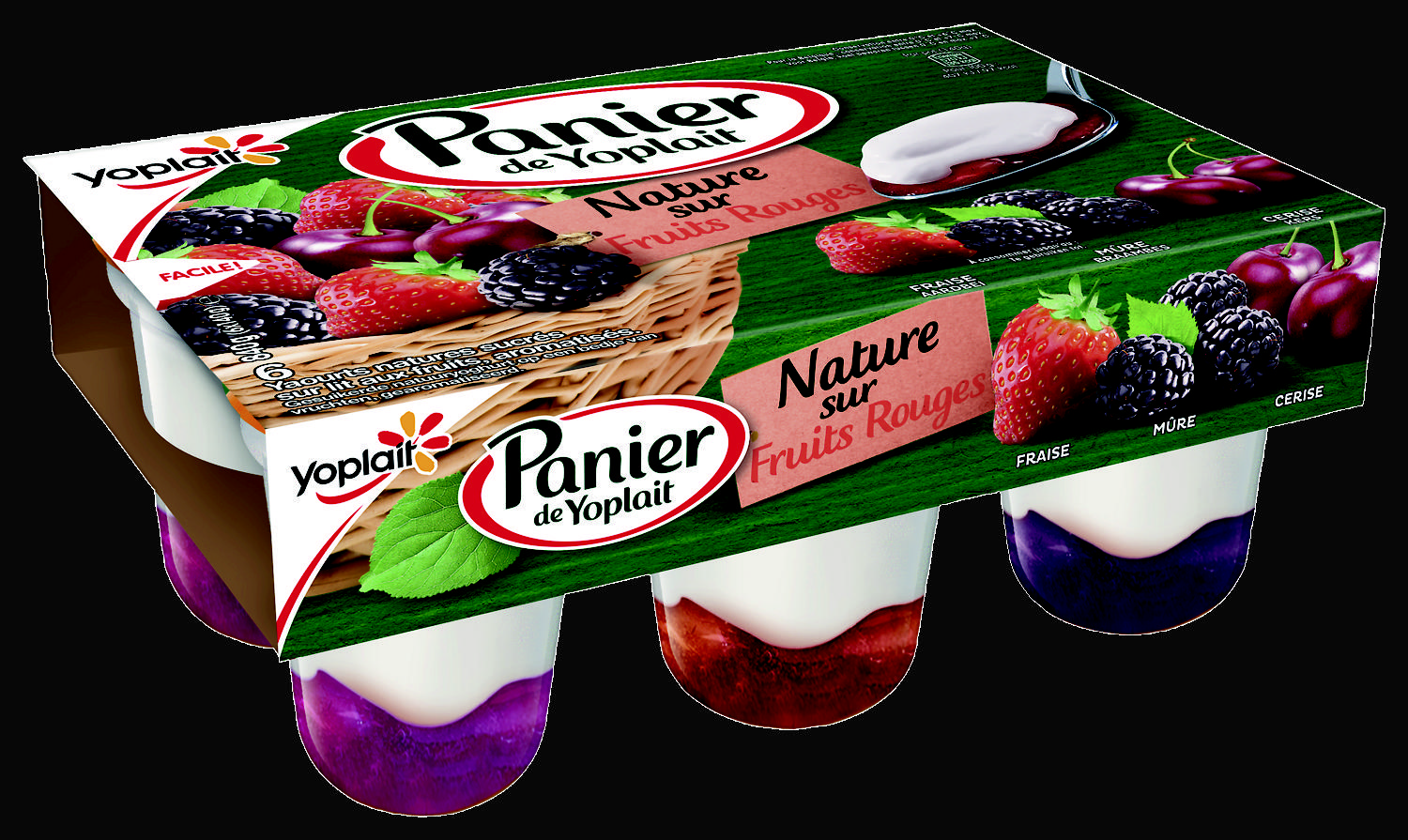 YAOURT SUR LIT DE FRUITS PANIER DE YOPLAIT