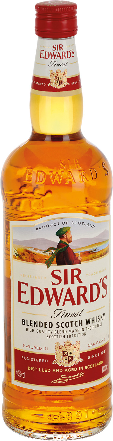 BLENDED SCOTCH WHISKY SIR EDWARD'S 40°