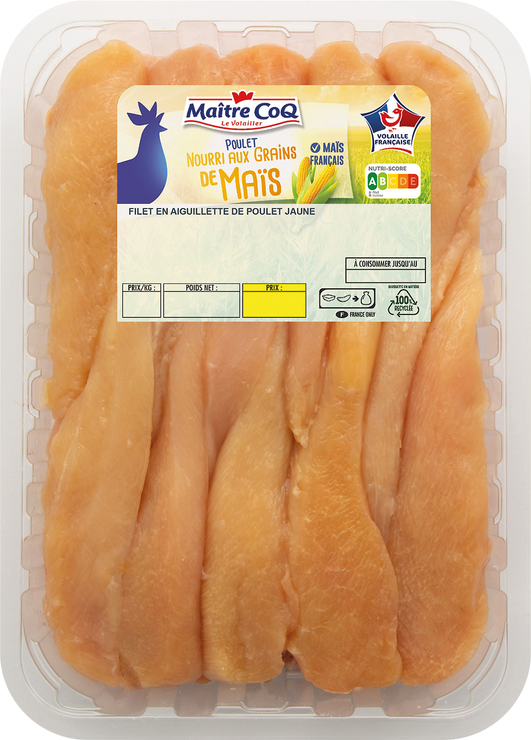 FILET DE POULET FAÇON AIGUILLETTE MAITRE COQ