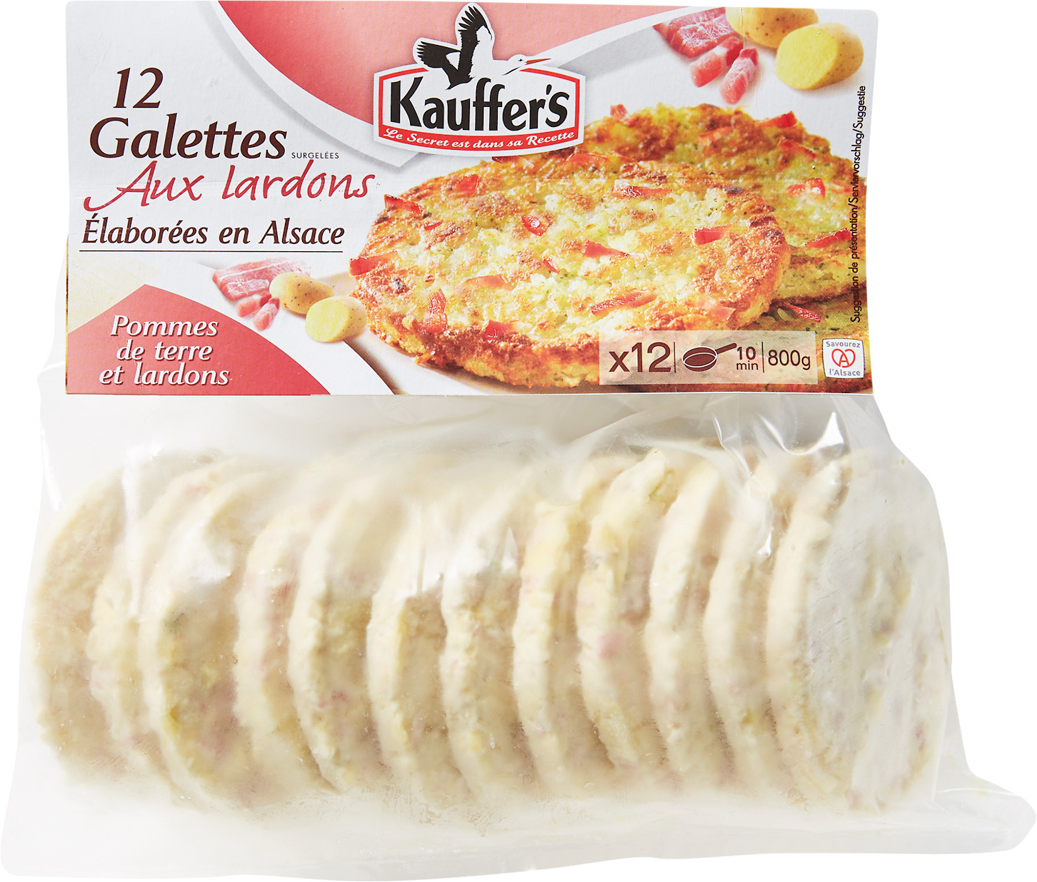 GALETTES DE POMMES DE TERRE AUX LARDONS SURGELEES KAUFFER'S
