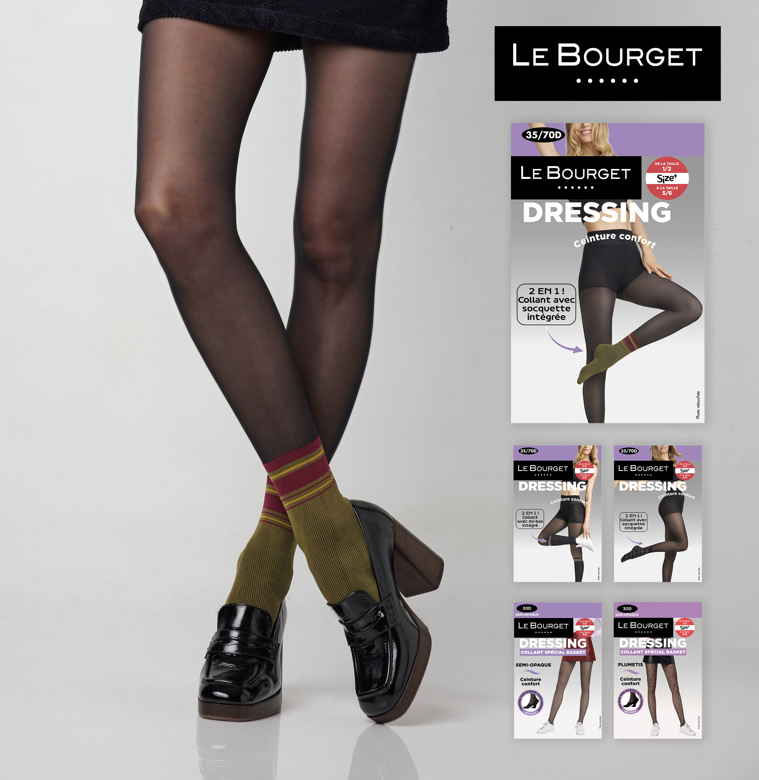 COLLANT DRESSING SOCQUETTE OU JAMBIERE INTEGREE LE BOURGET